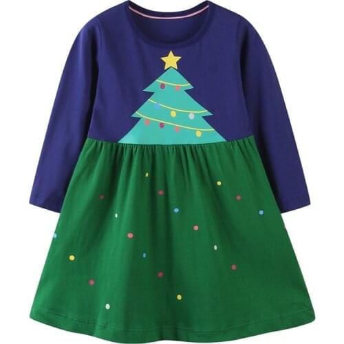 Princess Christmas Girls Dresses Cotton Snowman Party Wedding Children Clothing Gifts for New Year Girls Dresses Kids New Dress