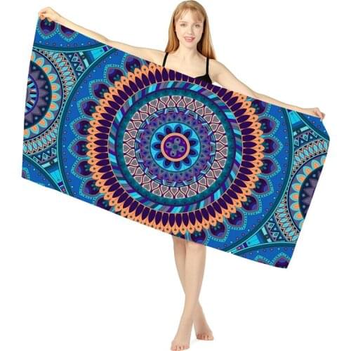 Beach towel Datura printed double side velvet quick drying convenient fashion bath towel sports fitness swimming towel shower