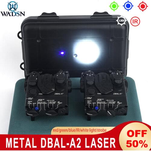 WADSN Tactical Full Metal DBAL-A2 Blue Laser IR Laser White Light Strobe Ver Hunting Rifle dbal a2 Laser Sight with QD Mount