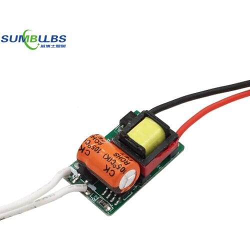 Sumbulbs DC 7-17V 3W 4W 5W 300mA Constant Current Power Supply AC Convertr LED Driver 110V 220V Input for LED Strip Lights