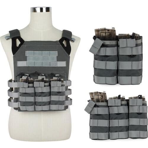 Tactical Nylon Double Triple Molle Magazine Pouch M4 AK 47 74 Waist Mag Bag Airsoft Paintball Outdoor Hunting Cartridge Pouches