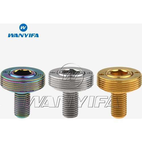 Wanyifa Titanium Crank Bolt Road Bike Cycling Ti Screw Extractor Sleeve M8x15mm