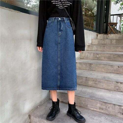 2020 spring summer autumn new women fashion casual sexy Skirt woman female OL denim skirt Vq129