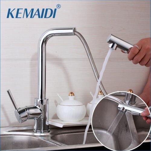 KEMAIDI 2 Function Kitchen Mixer Pull Out Tap Hot &Cold Kitchen Solid Brass Water Tap Kitchen Faucet torneira cozinha