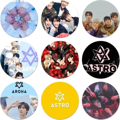 58mm ASTRO Kpop Boy Icons Pins Badge Decoration Brooches Metal Badges For Backpack Decoration