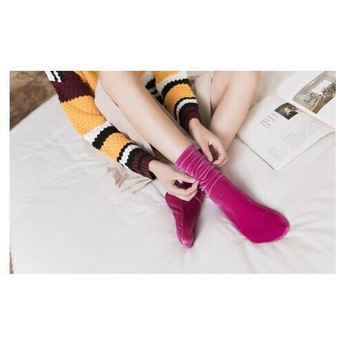 120pairs/lot fedex fast Gold Velvet Elastic socksWinter Warm Women Socks Christmas Socks Christmas girl socks