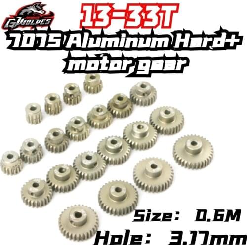 13T-33T 7075 Harden RC 0.6M 3.17mm shaft motor gear steel teeth high speed Refit upgrade HSP 94111 94107 94123 RC motor gear