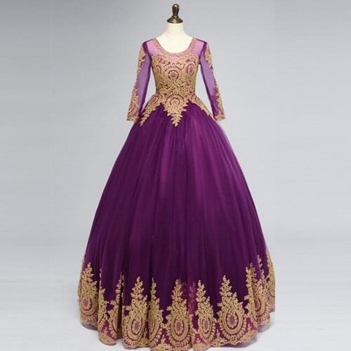 2021 New Vintage Lace Purple Ball Gown Quinceanera Dresses Vestido De Novia Customized Plus Size Candy Color Prom Dress