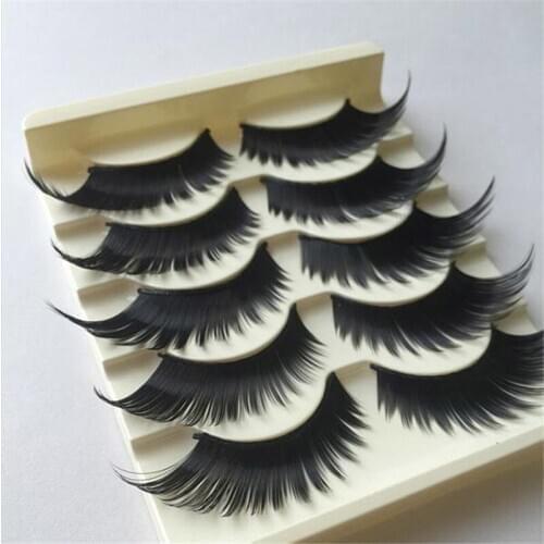 New 5 Pairs Of Natural False Eyelashes False Eyelashes Long Makeup Water Eyelashes Extend Eyelashes Beauty