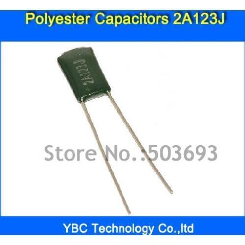 500pcs/lot Polyester Film Capacitor 2A123J 100V 0.012UF 12NF