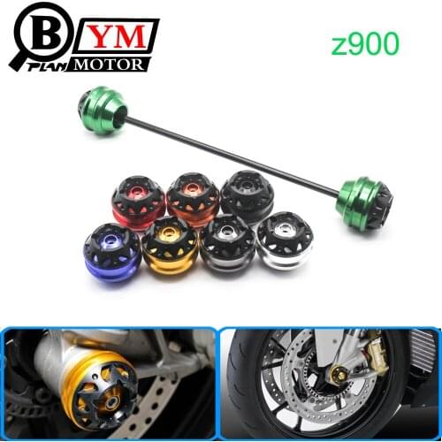 Free shipping For Kawasaki Z900 2017 CNC Modified Motorcycle Front and rear wheels drop ball / shock absorber