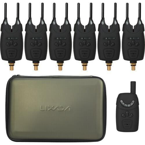 Lixada Wireless Fishing Bite Alarms Set Digital Receiver Sound Alert Kit Carp Fishing LED Indicator Pesca for Night Fishing