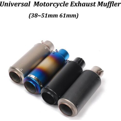 38~51mm Universal Motorcycle Exhaust Muffler Modified With S/C LaserMarking For R6 YZF-R6 Honda CBF190R Ninja 650 ER6N Z650 ER6F