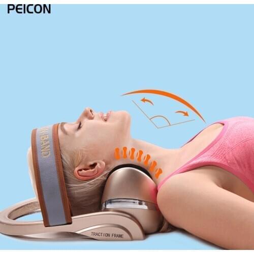 Neck Traction Massager Cervical Traction Support Stretch Device Airbag Vibration Massage Relieve Pain Fatigue Household Massage