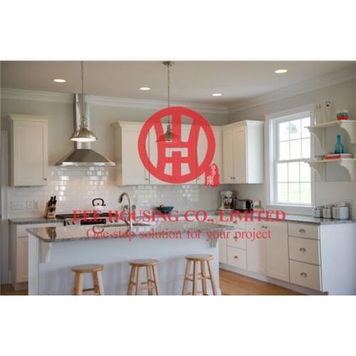 Fashion shaker-style solid wood kitchen cabinet with excellent design and quality shipping by sea