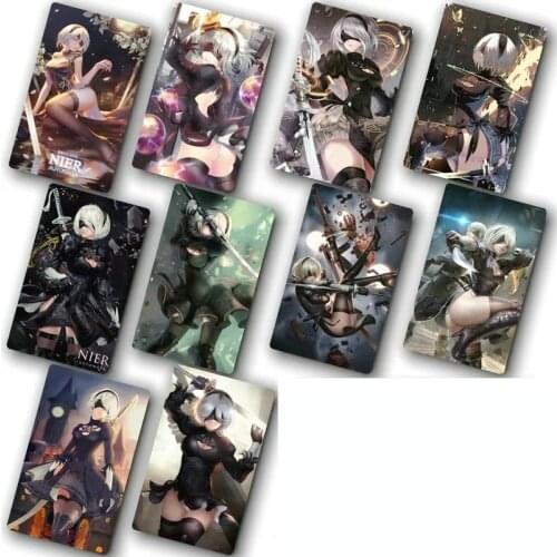 10pcs NieR:Automata Card Sticker Smooth Surface DIY Decoration Bus ID Anime Stickers