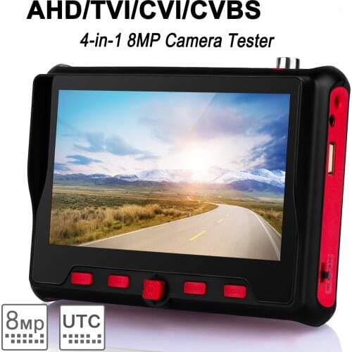 Newest CCTV Tester analog+AHD+TVI+CVI coaxial test, UTC menu control plus 485 PTZ control (PTZ)-5 inches (800X480) display