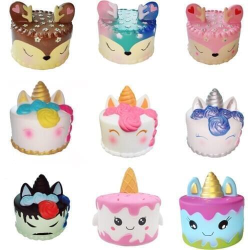 New Jumbo Funny Unicorn Cake Squishy Cake Squeeze Toys Slow Rising Cream Scented Antistress Child Kid Toys Stress Relief Toy