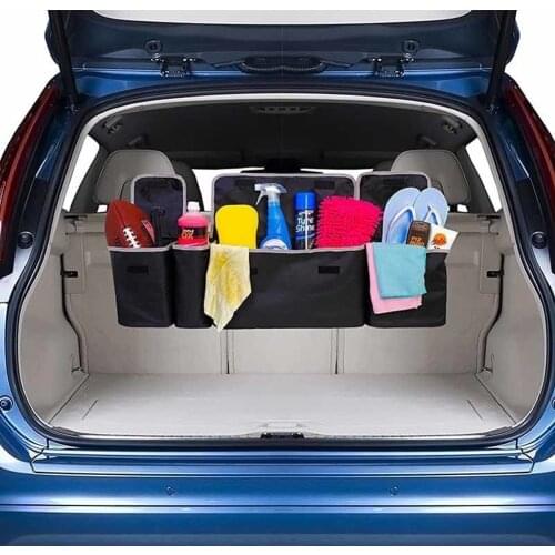 For Toyota Land Cruiser Prado FJ120 150 Car Trunk Organizer Interior Seat Back Storage Bag Auto Stowing Tidying