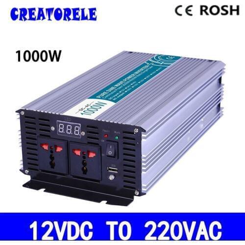 P1000-122 pure sine wave 1000w iverter 12 voIt 220 voIt voItage converter,soIar iverter IED DispIay fuII power