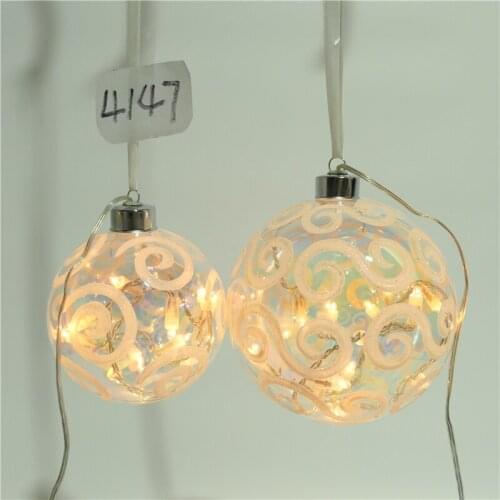 Christmas decorations luminous LED round ornaments ornaments home shopping malls hotel window scene decoration ornaments