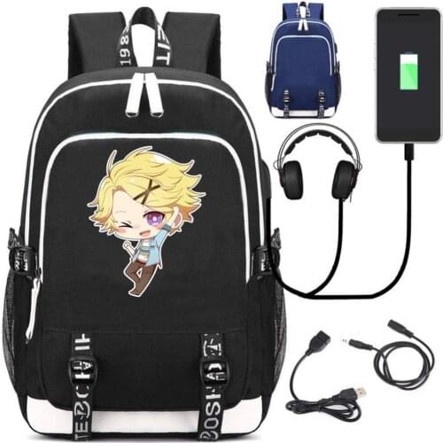 Mystic Messenger 707 School Travel Backpack With USB Charge Interface Laptop Bag Cool Gifts Cosplay