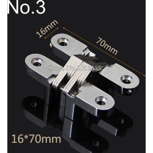Top Designed 16*70mm Invisible Concealed Cross Door Hinge Zinc Alloy Hidden Hinge Bearing 20KG For Folding Door Hidden Door K97