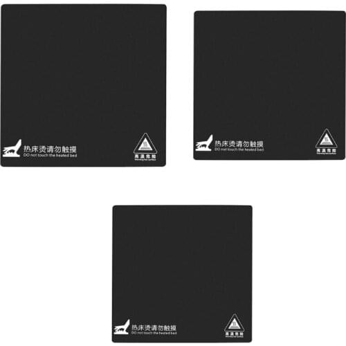 3D Printer Black Pei Hot Bed Steel Film Spring Steel Plate Sheet 220x220/235x235/310x310 Anti-Curling