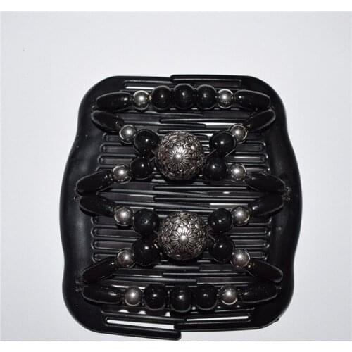 Standard comb Silver flower pattern beads 40pcs/lot magic comb