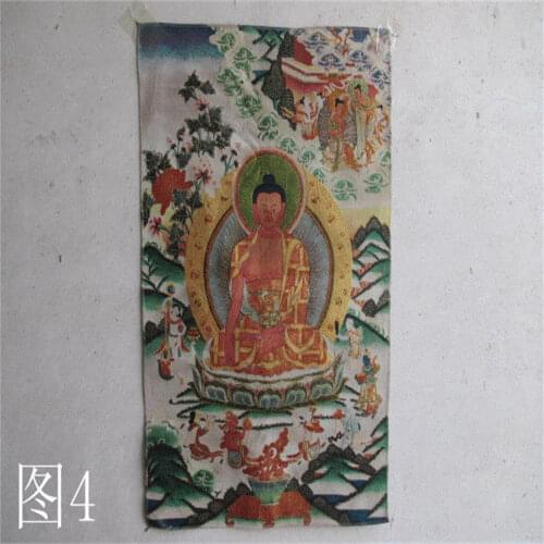 Tíbet, bordado de seda thangka guanyin bodhisattva/4