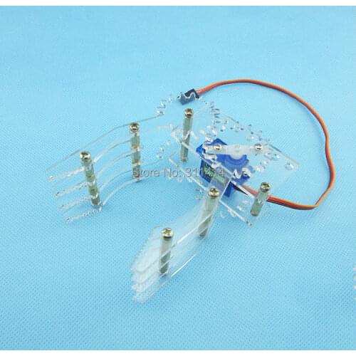 1set Acrylic Robot Arm Clamp Claw Mount Kit With 9G Servo For Arduino DIY Robot Kit High Quality Promotion Free Shipping