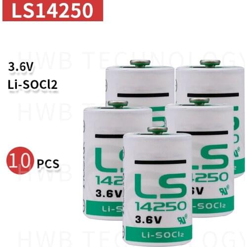 10PCS/LOT New Original SAFT LS14250 AA 3.6V 900mAh Thionyl Chloride Low Self-Discharge Lithium PLC Battery