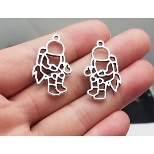 20pcs/lot--15x28mm, Astronaut cham,Antique silver plated Astronaut charms,DIY supplies,Jewelry accessories