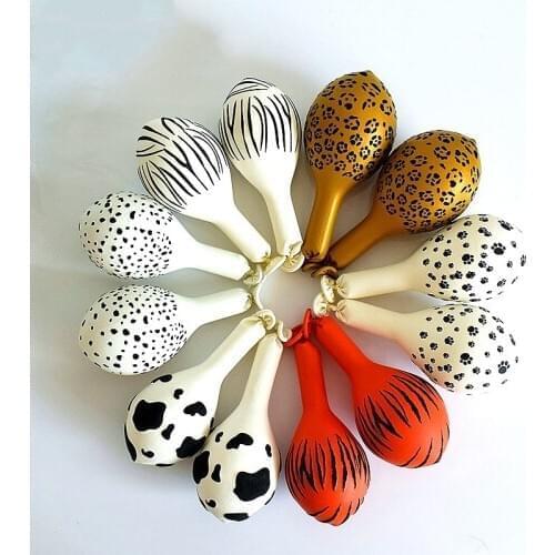 30pcs/lots 12inch Animal Latex Balloons Zebra Leopard Safari Jungle Theme Party Balloon Birthday Party Helium Ballons Decoration