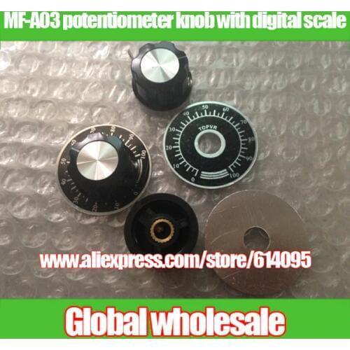 30pcs MF-A03 potentiometer knob with digital scale / knob for multi-turn single-turn potentiometer 6mm 6.35mm