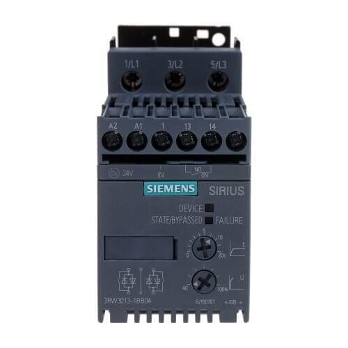 3RW3013-1BB04 3RW30131BB04 Soft Starter - 3.6 A Current Rating, 3RW30 Series, 1.5 kW Power Rating