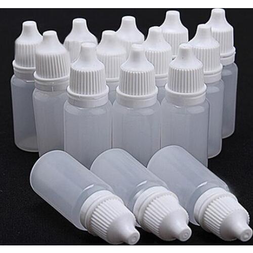 5 Pcs 5ml/10ml/15ml/20ml/30ml/50ml/100ml Empty Plastic Squeezable Dropper Bottles Eye Liquid Dropper Refillable Bottles