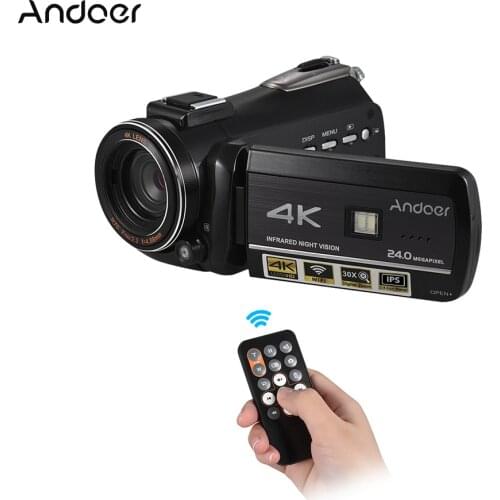 Andoer AC3 4K Digital Video Camcorder Recorder DV 30X Zoom Rotation IPS LCD Touchscreen Support WiFi