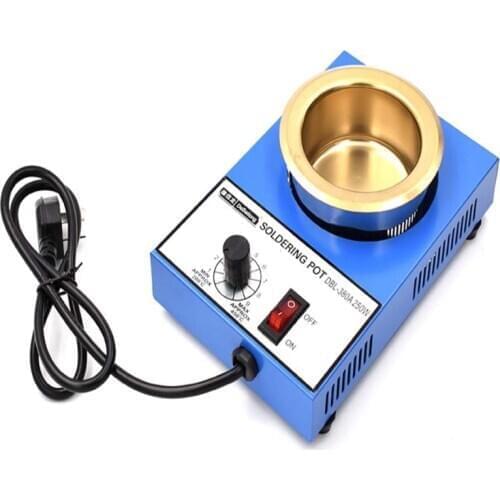 Lead free tin melting furnace debolong small tin furnace titanium alloy melting pot 80 mm wire head tin plating 250 W tin furnac