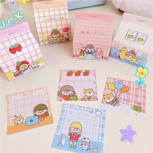 Cute 200 Sheets Milk Box Shape Fruit Girls Paper N Times Sticky Notes Memo Pads Notepads School Office Stationery