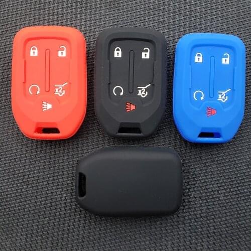 Remote Smart Key Case Shell Cover for Chevrolet Yukon XL Suburban Tahoe For GMC Terrain Acadia 2017-2018 Silicone Bag Holder FOB