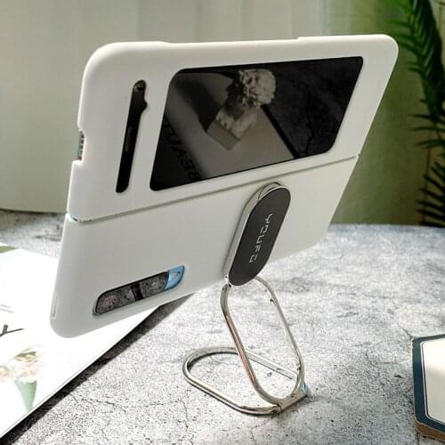 For Samsung Galaxy Fold Luxury Cases Multifunction Metal Ring Holder Back Shell For Samsung Fold W20 Mobile Phone Cover