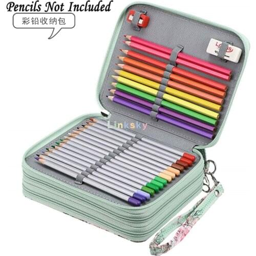 Colored Pencil Case,120 Slots Pencil Holder Bag Large Capacity,Handy Colored Pen Storage with Zipper,for Student or Artist