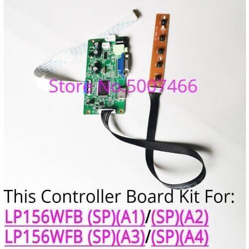 For LP156WFB (SP)(A1)/(SP)(A2)/(SP)(A3)/(SP)(A4) 1920*1080 lcd panel laptop screen VGA+ EDP 30-Pin display control board kit