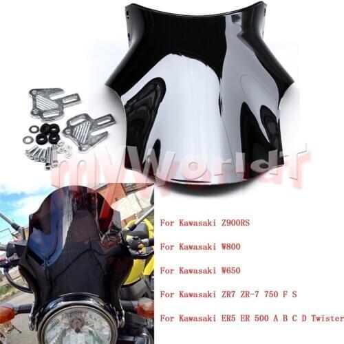 Windshield Windscreen Screen Fit for Kawasaki Z900RS W800 W650 ZR7 ZR750 ER-5 ER5