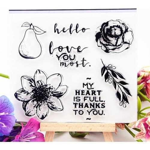 Hot selling pear transparent clear stamp / silicone seal roller stamp DIY scrapbook album / card production