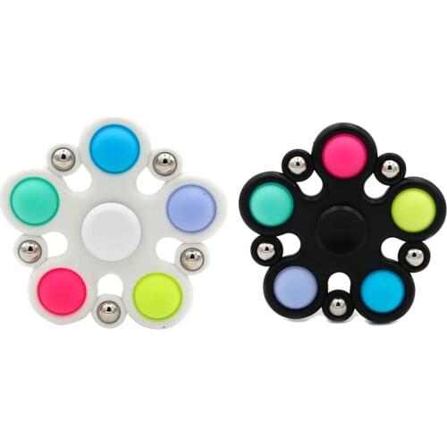 Dimple Fidget Toy Silicone Push Bubble Fingertip Spinner Keychain Pendant Toys For Autism Stress Relievers Fidget Funny Toys#20