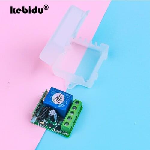 Kebidu 433 Mhz DC 12V Wireless Remote Control Switch For learning code Transmitter Remote 220V 1CH relay 433Mhz Receiver Module