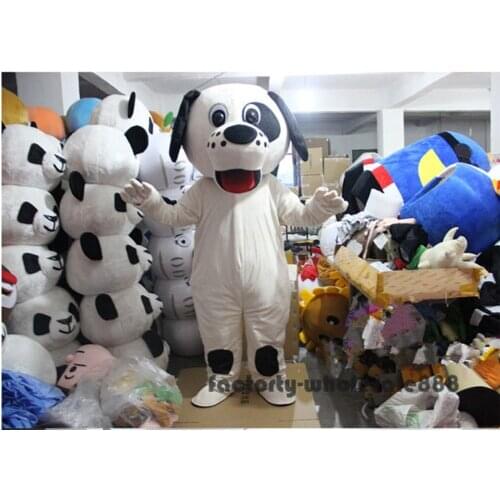 Halloween White Dog Mascot Costume Suit Party Cosplay Game Animal Fancy Dress Adults Size Outfits Advertising Parade