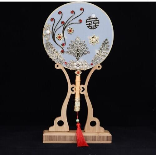 Bride Circular Fan Chinese Wedding Wedding Fan Bridal Bouquet Photography Props wedding fan dropshipping 2021 new arrivals